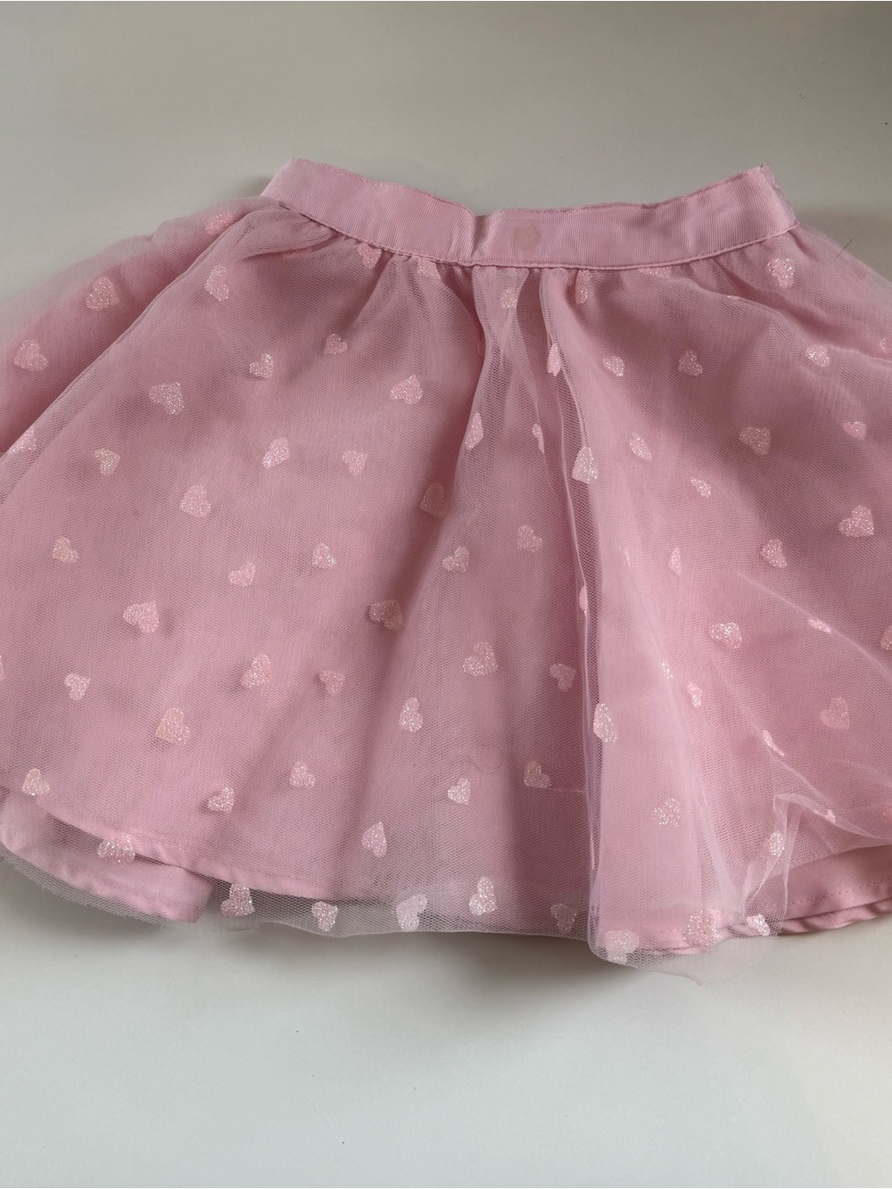 Janie and Jack Pink Tulle Heart Skirt